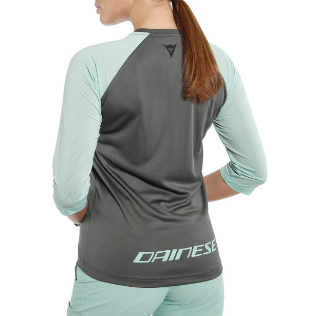 Tricou Femei DAINESE Bondi 3/4 WMN - Gri-Inchis / Albastru-Deschis