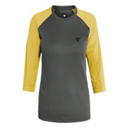 Tricou Femei DAINESE Bondi 3/4 WMN - Gri-Inchis / Galben
