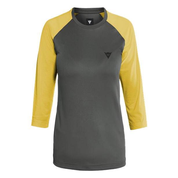 Tricou Femei DAINESE Bondi 3/4 WMN - Gri-Inchis / Galben