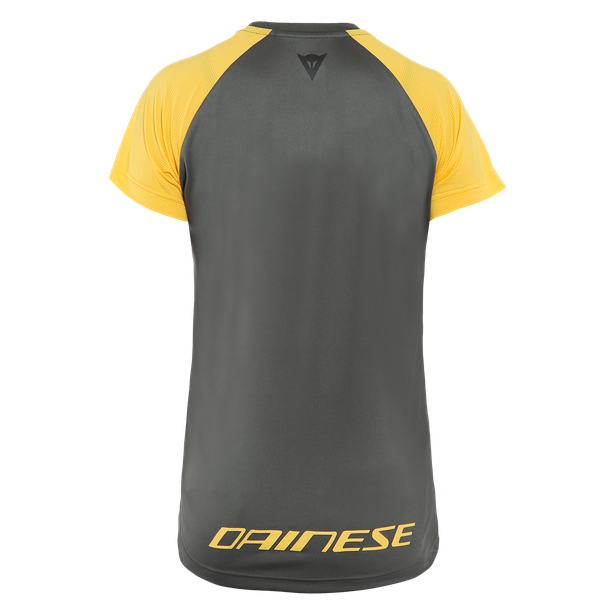 Tricou Femei DAINESE RAMLA SS WMN - Gri-Inchis / Galben