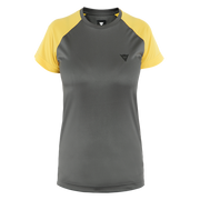 Tricou Femei DAINESE RAMLA SS WMN - Gri-Inchis / Galben