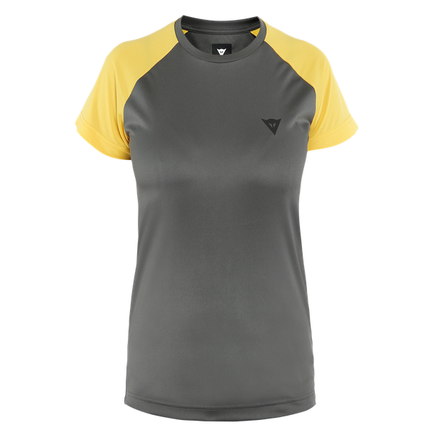 Tricou Femei DAINESE RAMLA SS WMN - Gri-Inchis / Galben