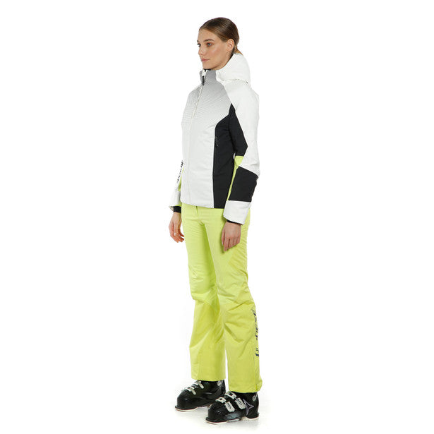 Jacheta Ski Femei DAINESE HP Crust WMN - Alb / Negru / Verde-Lime