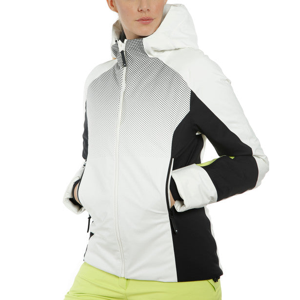 Jacheta Ski Femei DAINESE HP Crust WMN - Alb / Negru / Verde-Lime