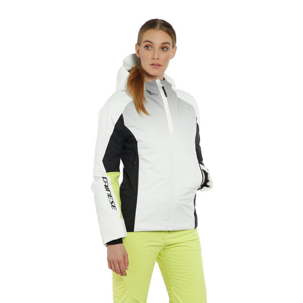 Jacheta Ski Femei DAINESE HP Crust WMN - Alb / Negru / Verde-Lime